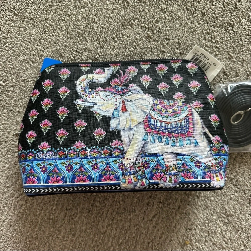 Brighton‎ Journey to India Elephant Cosmetic Makeup Bag With Strap